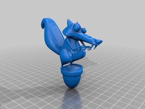 scrat of ice age - squirrel 3d print model in sculpture 3dexport toy toys children animal cute fun funny 3d print model - Mito3D