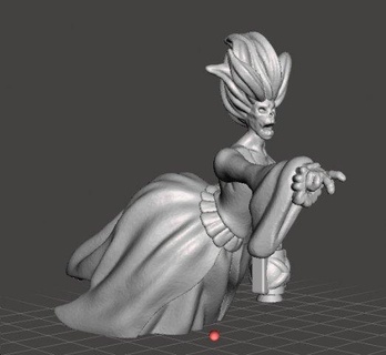 screaming banshee miniature figure fantasy games dnd rpg board ghost spirit hag wraith witch dungeons-and-dragons warhammer model pathfinder wargames horror warcraft monster lotr female woman llorona legend vampirecounts undead 3d print model - Mito3D