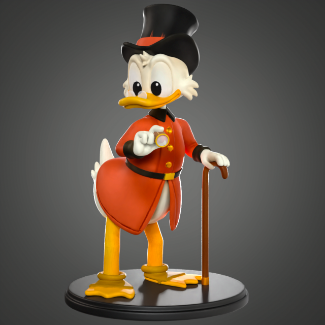 pão duro mc Pato animais 3d modelo escultura figura Disney desenho animado personagem contos 3D print model - Mito3D
