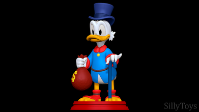 scrooge mcduck männlich Ducktales Disney Vogel Gans Reich Geld Tier pelzig Anthro drucken 3d print model - Mito3D