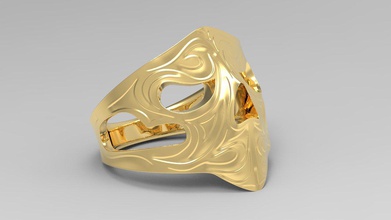 catraia do anel jóia jóias mistical gótico 3d print model - Mito3D