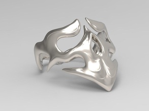 scull ring jewelry gothic man jewel sculpt mistical metal 3d print model - Mito3D