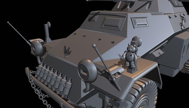 sdkfz 222 spur panzer 3d drucken modell spielzeuge 3dexport krieg donner beeindruckend wows modelle modellieren spielzeug panzerkampfwagen militär maschine 3d print model - Mito3D