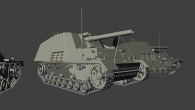 sdkfz hummel carri armati 3d stampa modello in veicolo 3dexport guerra tuono wow stupisce modelli modellazione giocattolo panzer panzerkampfwagen 3d print model - Mito3D