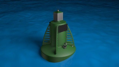 mar boya 3d modelo in partes 3dexport oceano marina seguridad equipo río 3d print model - Mito3D