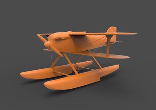 Meer Ebene Flugzeug Wasser mit dem Wasserflugzeug Modell schwimmerflugzeugen hawaii tropical in der Luftfahrt Strand 3d print model - Mito3D