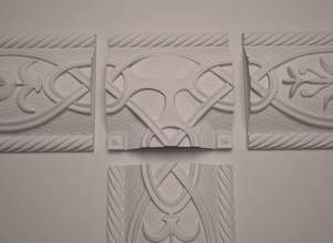 seamless pattern wood carving decor stl model ornament 3d print model - Mito3D