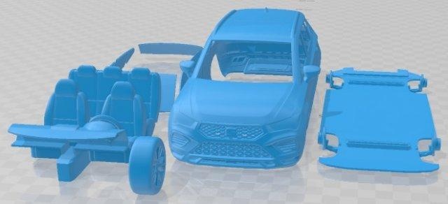 siège ateca 2020 imprimable voiture automobile fente scalextric tamiya rc miniz loisir micro 3d print model - Mito3D