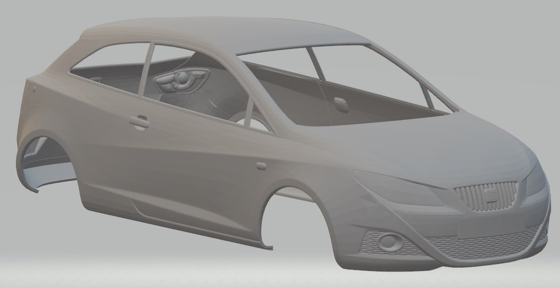 assento ibiza 2008 imprimível corpo carro 3d impressão modelo in automotivo 3dexport fenda escalextrico tamiya rc rádio controle concha espanha 3D print model - Mito3D