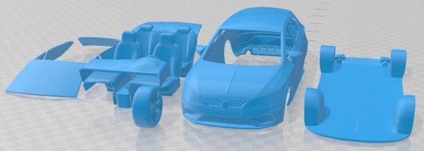 asiento león cupra r 2018 imprimible coche vehiculo 3d impresión modelo in automotor 3dexport espacio scalextric tamiya rc miniz pasatiempo micro 3d print model - Mito3D
