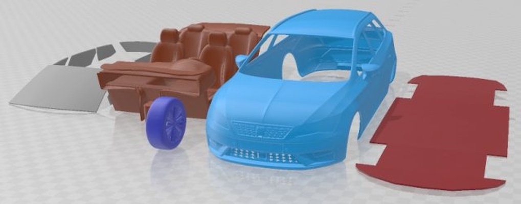 assento leon st 2019 imprimível carro 3d impressão modelo in automotivo 3dexport fenda escalextrico tamiya rc miniz passatempo micro diecast 3d print model - Mito3D