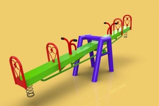 seesaw teeter totter including technical drawings teeterboard teetertotter playground seesaws toy playing kindergarten children game kid kids outbound swivel swing 3d print model - Mito3D