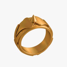 self-defense ring 3d print model in rings 3dexport brass knuckles annulus circle self-defence knuckle-duster security secret defense prong merlon finger barb wedding knuckle acute painfully deadly 3d print model - Mito3D
