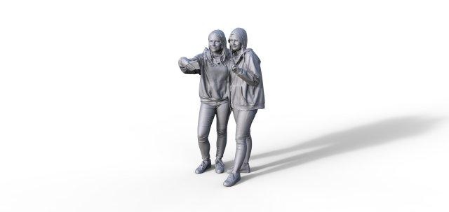 selfie figures modèle bâtiment chemin fer diorama femme navire embarcation véhicule offshore personnage figuren figure figurines grue miniatures 3d print model - Mito3D