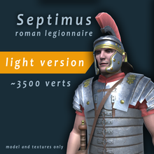 septimus roman legionnaire game model 3d in man 3dexport rome legionary legion empire soldier sword armor gladius shield 3d print model - Mito3D
