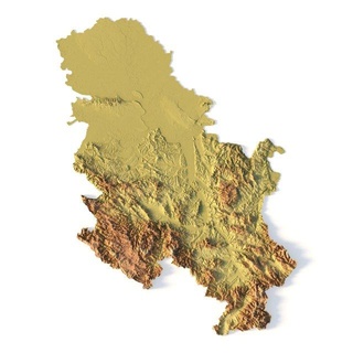 serbien stl 3d drucken modell terrain 3dexport karte landschaft land linderung geographie kontinent berg erde 3d print model - Mito3D