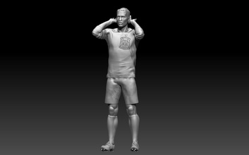 sergio ramos 3d impression modèle in homme 3dexport suarez football footballeur joueur football championnat 3d print model - Mito3D
