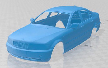séries 3 e46 2004 imprimable corps voiture 3d impression modèle in automobile 3dexport fente scalextric tamiya rc miniz loisir micro 3d print model - Mito3D