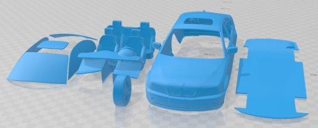 dizi 3 e46 2004 yazdırılabilir araba otomotiv yuva ölçülü Tamiya rc miniz hobi mikro 3d print model - Mito3D