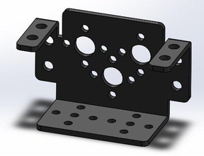 servo supports 3d impression modèle in ingénierie 3dexport servomoteur bras robotique assemblée poignets easy to use 3dprint 3dmodel œuvres solides robot manette mécatronique hobby diy 3d print model - Mito3D
