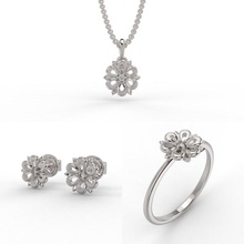 conjunto 362 joalheria colar pingente brilhando diamante anel imprimível acessório luxo precioso jóia moda engagem brilhante noivado ouro beleza brincos 3d print model - Mito3D