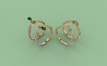 set 389 jewelry jewel jewellery rings aneis anillo joyas diamond ring fashion gold printable design jewels brilliant beauty engagement 3d print model - Mito3D