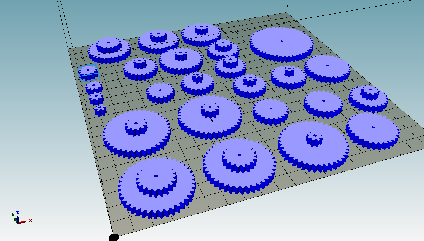 a set of gears 3d print model in mechanical parts 3dexport 3D print model - Mito3D