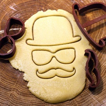set hat glasses mustache cookie cutter professional 3dprinting biscuit biscuits cookiecutter cooky dining fondant ginger gingerbread house household keyhole kitchen kitchendining kitchenware pastry printable halloween 3d print model - Mito3D