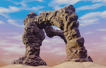 conjunto of ampla deserto rocha formações 3d modelo in paisagens 3dexport pedras pedra arco penhascos ambiente 3d print model - Mito3D