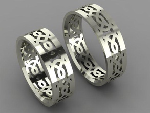 set ring01 gold gem Edelstein Anhänger ring - Medaille Colliers 3d jewele Juwelier Schmuck 3d print model - Mito3D