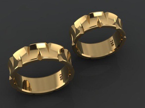 set ring07 3d print model in rings 3dexport gold gem gemstone pendant ring 3d print model - Mito3D