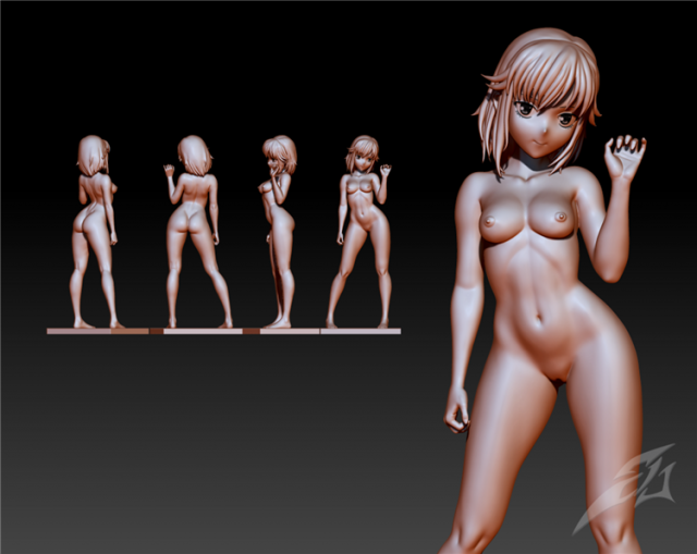 sexy girl anime figuer 3d stl model printer sexy-girl woman sxy female body women beautiful print printable 3D print model - Mito3D