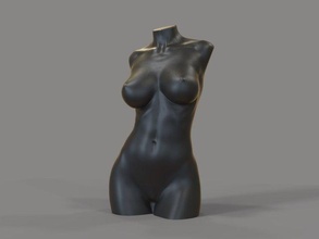 sexy femme torse bougie 3d impression modèle in sculpture 3dexport nue noodewoman 3dprintmodel womanmodnakedgirltorsoel fille sexygirl 3d print model - Mito3D