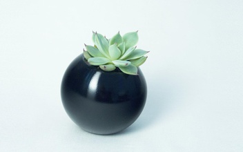 sfera planter living outdoor gardening planters pots indoor sphere cactus plastic print elegant desk shelf decoration pot modern 3d print model - Mito3D
