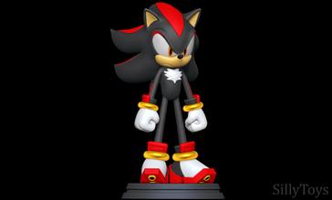 shadow hedgehog sonic anthro male furry evil villain black 3d print model - Mito3D