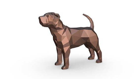 Shar pei köpek hayvanlar 3dprinted Sanat hediye Yazdır düşük poli 3dprint hayvan dekor iç tasarım minyatürler heykel oyuncak Pei 3d print model - Mito3D