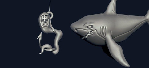 shark moments 3dprint prints-model 3d print model - Mito3D
