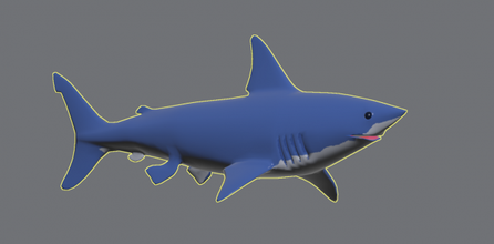 shark 3d model in aquatic 3dexport sharkmodel animation texture rigged uv 3d print model - Mito3D