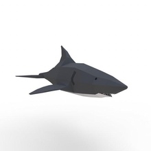 shark cartoon 3d model in 3dexport fish ocean tooth teeth dangerus animals sea lowpoly game 3d print model - Mito3D