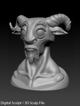 sheep-goat-humanhead 3d print model in monsters & creatures 3dexport 3dprint 3dprintmodels fdmprintablemodels 3d print model - Mito3D