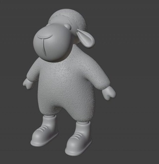 ovelha estatueta v2 decoração estatueta escultura estatueta brinquedo personagem ovelha animal 3d print model - Mito3D