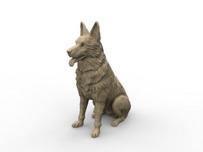 perro pastor 3d impresión modelo in 3dexport juguete plastico animales 3d print model - Mito3D