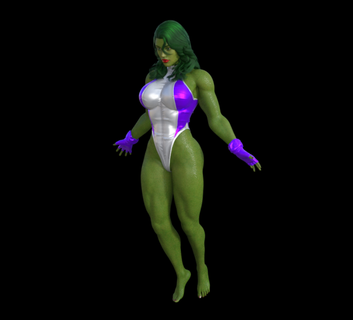 shehulk Super heroi mulher super 3d print model - Mito3D