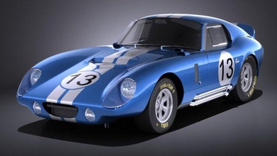 shelby daytona cobra coupe 1964 vray 3d model in racing 3dexport race car usa american v8 muscle musclecar famous rare expensive oldtimer antique vintage 3d print model - Mito3D