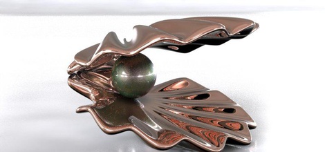 shell escultura do mar pérola jóias acessório 3d print model - Mito3D