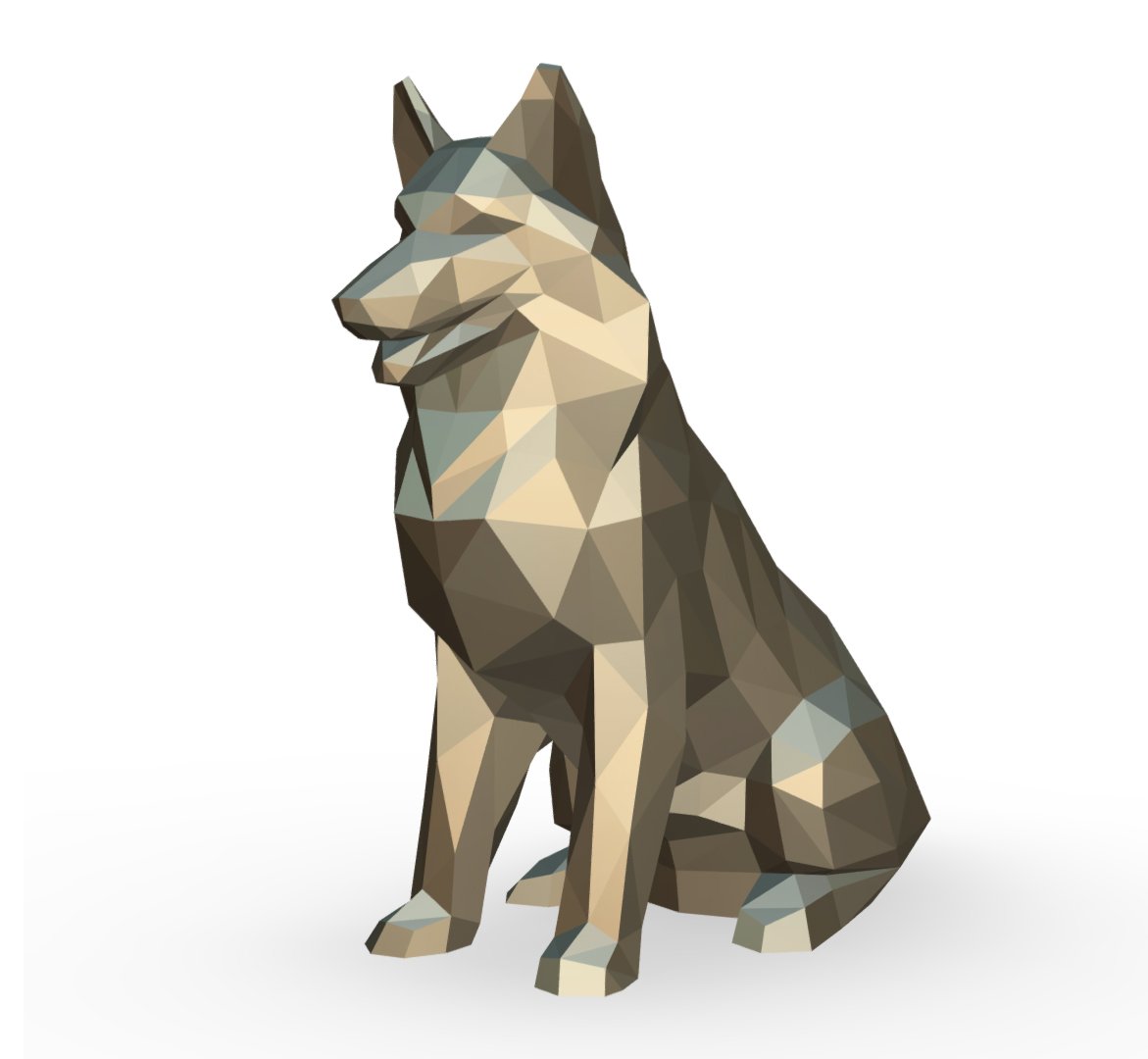 shetland pastor figura 3d impressão modelo in animais 3dexport 3D print model - Mito3D