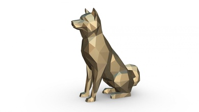 shiba inu 3d yazdır model in hayvanlar 3dexport sanat hediye düşük poli 3dprint hayvan dekor heykelcik iç tasarım minyatürler heykel oyuncak karikatür kağıt işi japon katlama sanatı köpek 3d print model - Mito3D