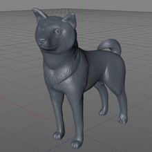 shiba inu 3d drucken modell skulptur 3dexport hund hunde figur zahl freunde ausweichen ausweichmünze tiere akita 3d print model - Mito3D