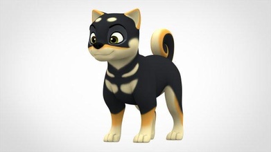 shiba inu perrito 3d modelo in perro 3dexport akita canino mascota mamífero cachorro niño criatura personaje animal lindo gracioso dibujos animados toon 3d print model - Mito3D