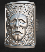 shield ring metal face stl 3dprintable obj scream silver armor 3d print model - Mito3D